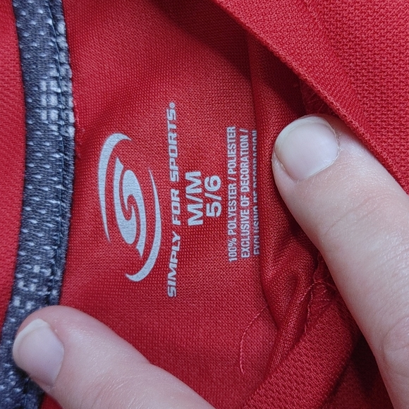 SIMPLY FOR SPORTS Red Varsity Baseball Athletic Tee Shirt - Picture 2 of 2